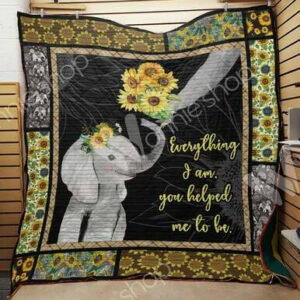 Elephant Mom Quilt Blanket M1202 82o38  Size Single, Twin, Full, Queen, King, Super King