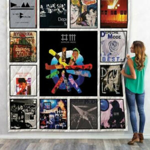 Depeche Mode Albums Quilt Blanket 01  Size Single, Twin, Full, Queen, King, Super King