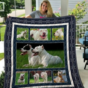 Dogo Argentino Quilt Blanket Qui67001  Size Single, Twin, Full, Queen, King, Super King