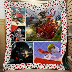 Snoopy Flying Ace Quilt Blanket-3d Quilt Blanket  Tdq-Qvk0012  Size Single, Twin, Full, Queen, King, Super King