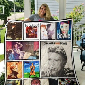 David Bowie Quilt Blanket  Size Single, Twin, Full, Queen, King, Super King