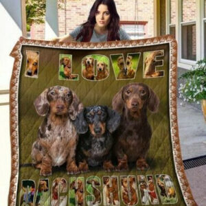 Dachshund Quilt Blanket [Ch] Chdog2001  Size Single, Twin, Full, Queen, King, Super King