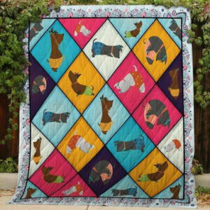 Dog Lovers Yoga Quilt Blanket  Size Single, Twin, Full, Queen, King, Super King