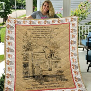 Pooh And Friends Quilt Blanket  Size Single, Twin, Full, Queen, King, Super King , Disney Quilt Blanket