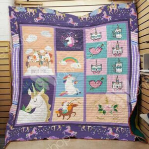 Unicorn Quilt Blanket F2303 82o33  Size Single, Twin, Full, Queen, King, Super King