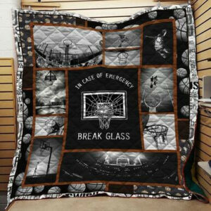 Basketball Quilt Blanket 1129-7 Bn-Hn  Size Single, Twin, Full, Queen, King, Super King