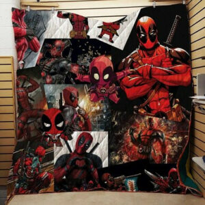 Deadpool Quilt Blanket Bnov-13a  Size Single, Twin, Full, Queen, King, Super King