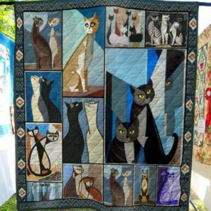 Provocative Cat Quilt Blanket ��� Quilt Size Single, Twin, Full, Queen, King, Super King