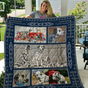 Dalmatian Quilt Blanket Qui50001  Size Single, Twin, Full, Queen, King, Super King