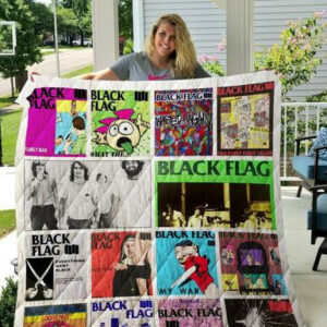 Black Flag Albums Quilt Blanket 02  Size Single, Twin, Full, Queen, King, Super King