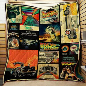 BTTF Quilt blanket  Size Single, Twin, Full, Queen, King, Super King