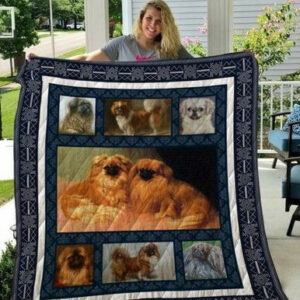 Pekingese Quilt Blanket Qui44002  Size Single, Twin, Full, Queen, King, Super King