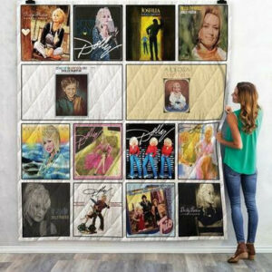 Dolly Parton Album Quilt Blanket 04  Size Single, Twin, Full, Queen, King, Super King