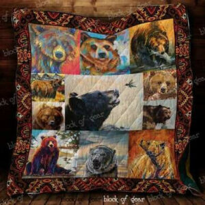 Bearly Awake Quilt Blanket D253  Size Single, Twin, Full, Queen, King, Super King