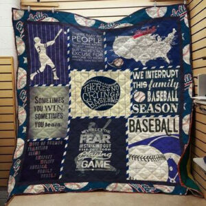 Baseball Quilt Blanket D1003 85o35  Size Single, Twin, Full, Queen, King, Super King