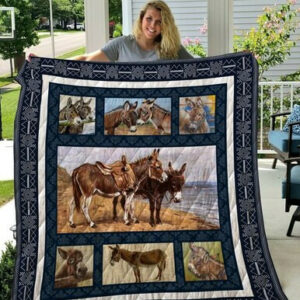 Donkey Quilt Blanket Quiani16004  Size Single, Twin, Full, Queen, King, Super King