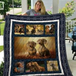 Dachshund Quilt Blanket Qui12006  Size Single, Twin, Full, Queen, King, Super King