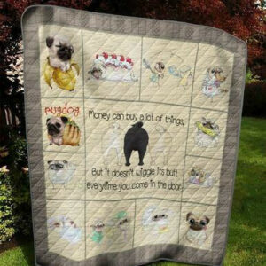 Pugdog Quilt Blanket ��� Quilt Size Single, Twin, Full, Queen, King, Super King