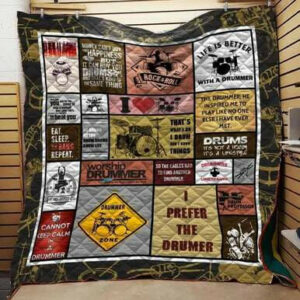Drummer Quilt Blanket N2601 83o03  Size Single, Twin, Full, Queen, King, Super King