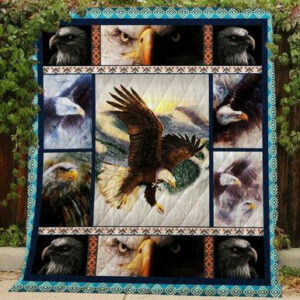 Eagle Quilt Blanket Th45  Size Single, Twin, Full, Queen, King, Super King