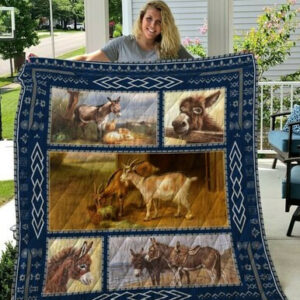 Donkey Quilt Blanket Quiani16005  Size Single, Twin, Full, Queen, King, Super King