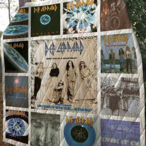Def Leppard Albums Quilt Blanket 02  Size Single, Twin, Full, Queen, King, Super King