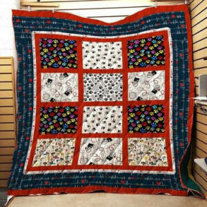 Picture Vet Tech Loves Quilt Blanket  Size Single, Twin, Full, Queen, King, Super King