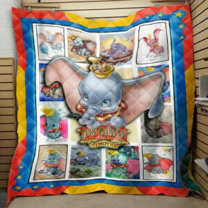 Dumbo Film Quilt Blanket 03  Size Single, Twin, Full, Queen, King, Super King