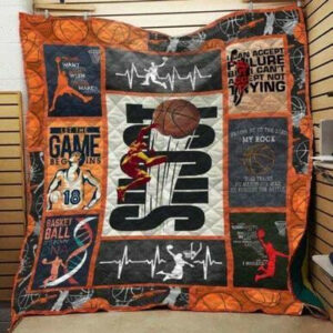 Basketball Quilt Blanket D0403 85o35  Size Single, Twin, Full, Queen, King, Super King