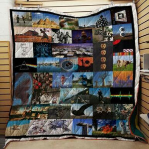 Pink Floyd Albums Quilt Blanket  Size Single, Twin, Full, Queen, King, Super King