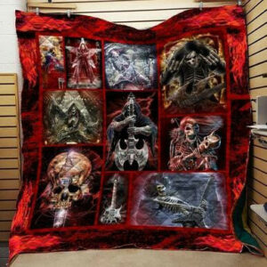 Electric Guitar Quilt Blanket N2601 85o01  Size Single, Twin, Full, Queen, King, Super King