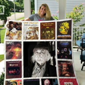David Crosby Quilt Blanket  Size Single, Twin, Full, Queen, King, Super King