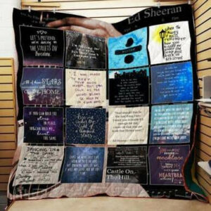 Ed Sheeran Lyrics 3d Quilt Blanket P191 Pd  Size Single, Twin, Full, Queen, King, Super King