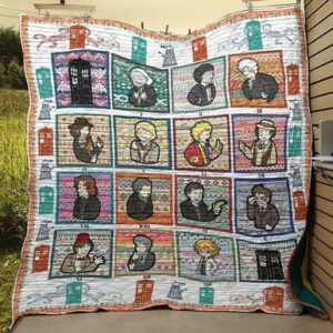 Doctor Who – All Doctor Who Image Funny 3D Quilt Blanket  Size Single, Twin, Full, Queen, King, Super King