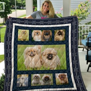 Pekingese Quilt Blanket Qui44001  Size Single, Twin, Full, Queen, King, Super King