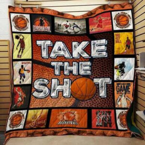 Basketball Quilt Blanket 1129-4 Kn-Cb  Size Single, Twin, Full, Queen, King, Super King