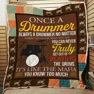 Drummer Quilt Blanket N2602 83o03  Size Single, Twin, Full, Queen, King, Super King