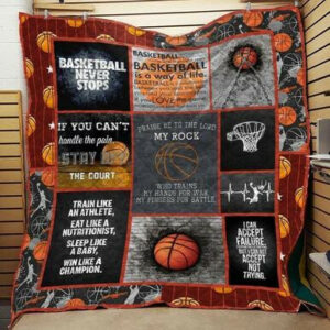 Basketball Quilt Blanket 1203-8 Bn-Lh  Size Single, Twin, Full, Queen, King, Super King