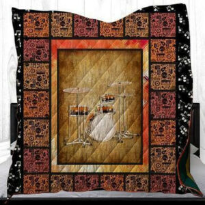 Drum Set Quilt Blanket 3D Quilt Blanket 1511-05 Size Single, Twin, Full, Queen, King, Super King
