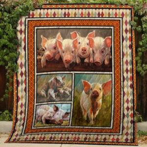 Pig Quilt Blanket Bfeb-2  Size Single, Twin, Full, Queen, King, Super King