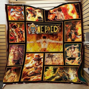 Portgas D. Ace Quilt Blanket  Size Single, Twin, Full, Queen, King, Super King