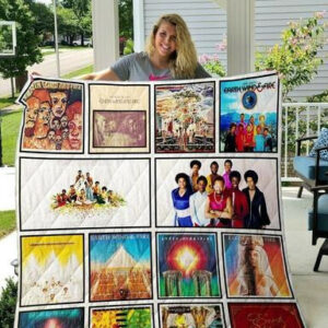 Earth, Wind  Fire Quilt Blanket  Size Single, Twin, Full, Queen, King, Super King