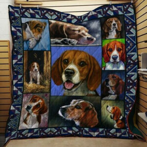 Beagle Dog Quilt Blanket 2  Size Single, Twin, Full, Queen, King, Super King