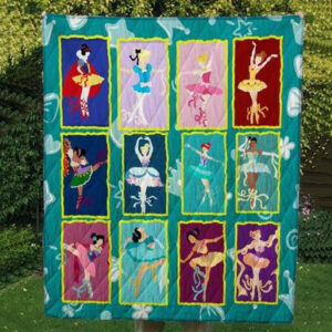 Disney Princess Ballet Quilt Blanket  Size Single, Twin, Full, Queen, King, Super King
