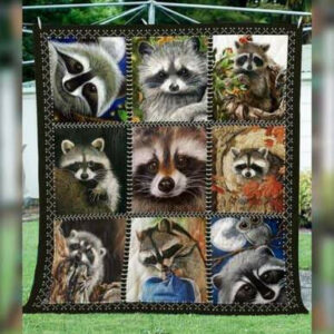Raccoon Collection 3d Quilt Blanket P172  Size Single, Twin, Full, Queen, King, Super King