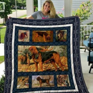 Bloodhound Quilt Blanket Qui26002  Size Single, Twin, Full, Queen, King, Super King