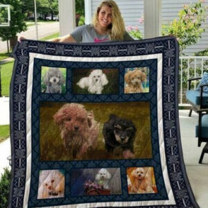 Poodle Quilt Blanket Qui43002  Size Single, Twin, Full, Queen, King, Super King