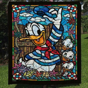 Donald Duck Quilt Blanket  Size Single, Twin, Full, Queen, King, Super King , Disney Quilt Blanket