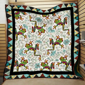Dloral Frog Quilt Blanket – 3d Quilt Blanket Hqc-Qhn00039  Size Single, Twin, Full, Queen, King, Super King
