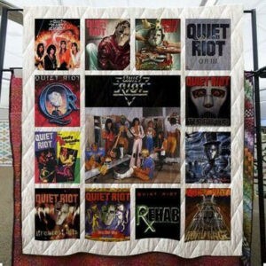 Quiet Riot Quilt Blanket  Size Single, Twin, Full, Queen, King, Super King